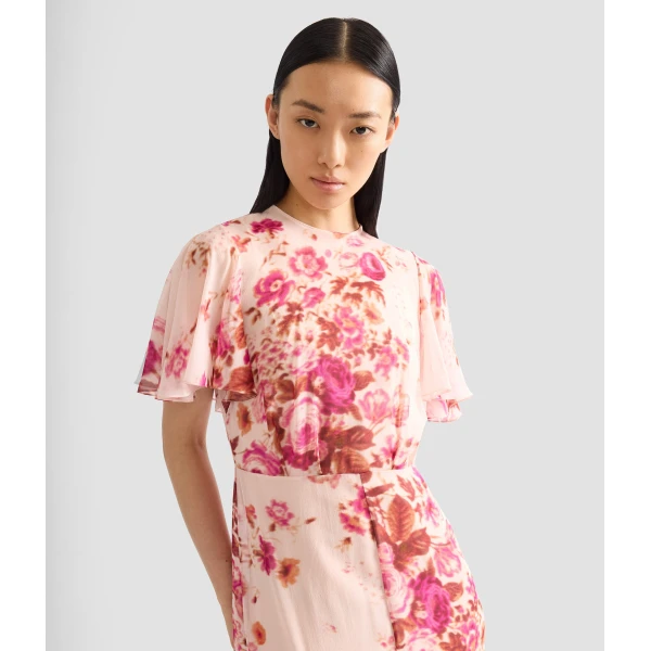 Erdem Floral Print Silk Voile Fit And Flared Midi Dress - Dresses - British Romantic Luxury at Coveti