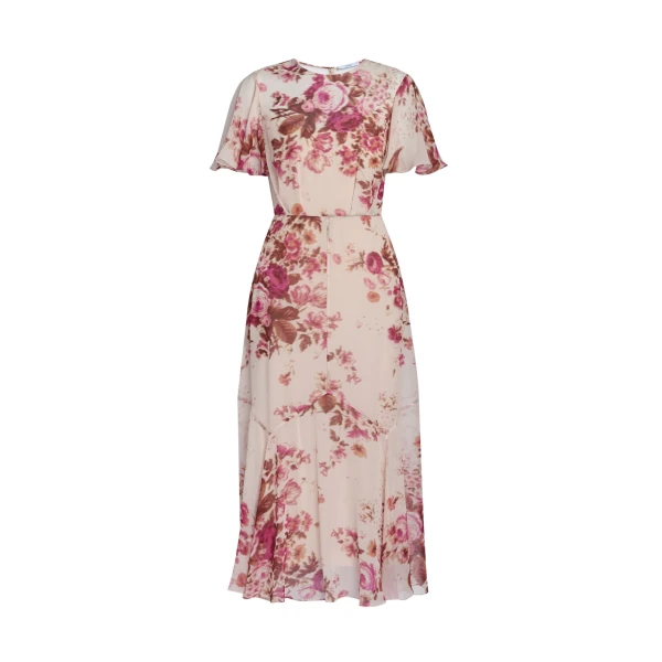 Erdem Floral Print Silk Voile Fit And Flared Midi Dress - Dresses - British Romantic Luxury at Coveti