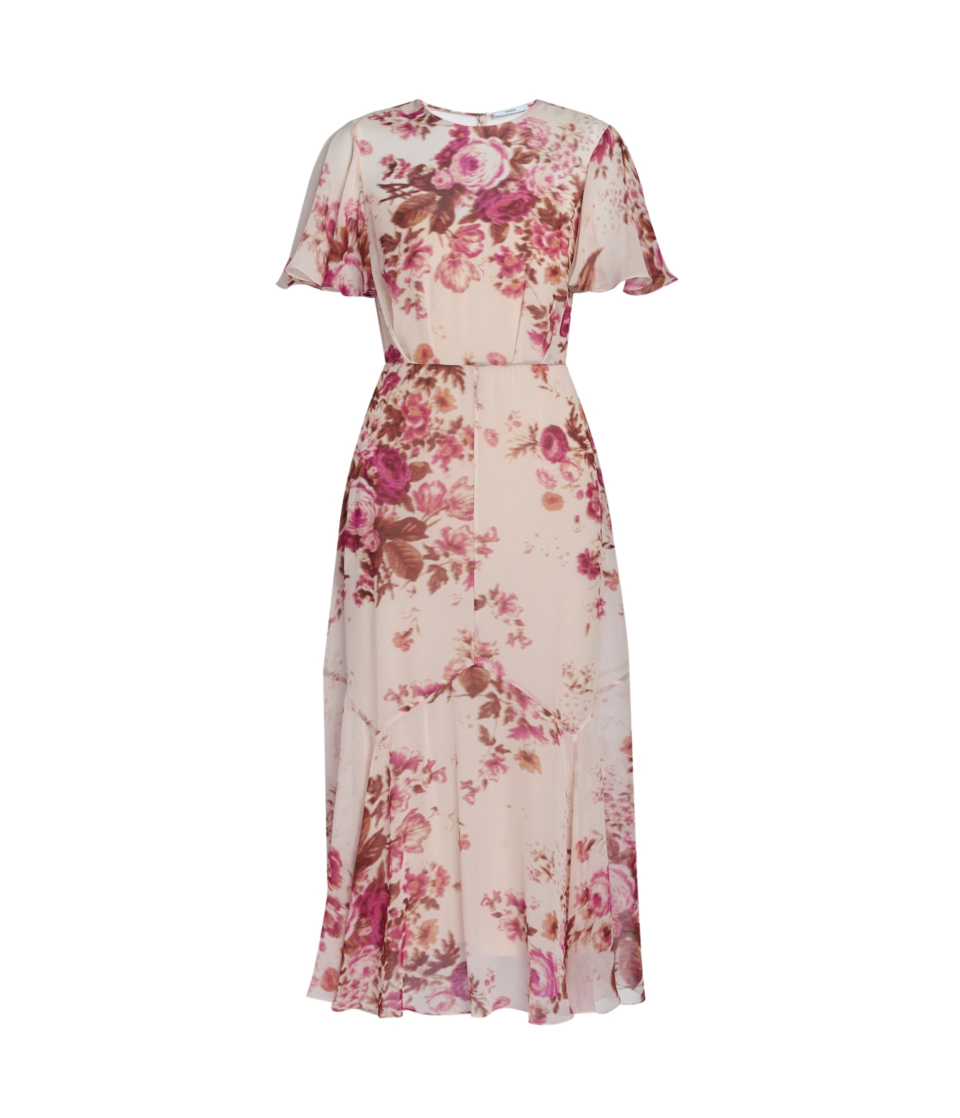 Erdem Floral Print Silk Voile Fit And Flared Midi Dress