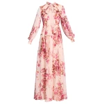 Erdem Floral Print Silk Voile Long Sleeve Gown - Dresses - British Romantic Luxury at Coveti
