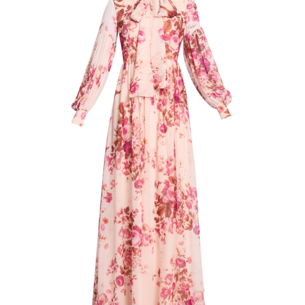 Erdem Floral Print Silk Voile Long Sleeve Gown - Dresses - British Romantic Luxury at Coveti