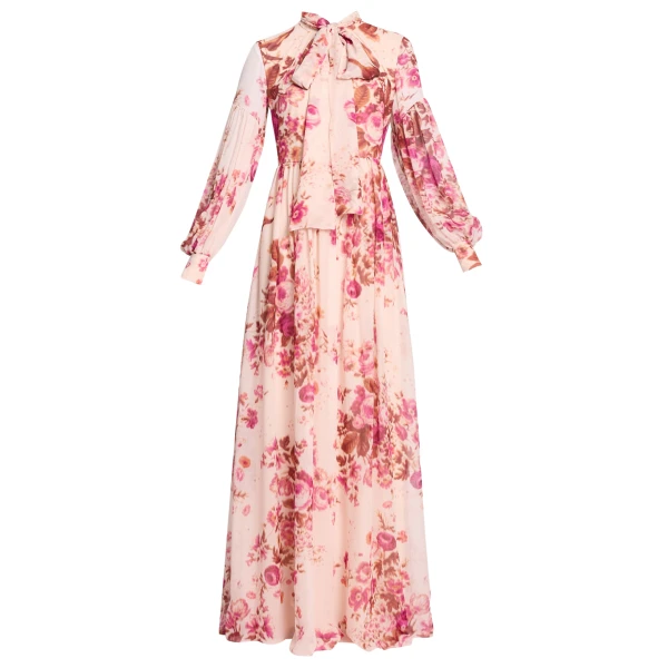 Erdem Floral Print Silk Voile Long Sleeve Gown - Dresses - British Romantic Luxury at Coveti