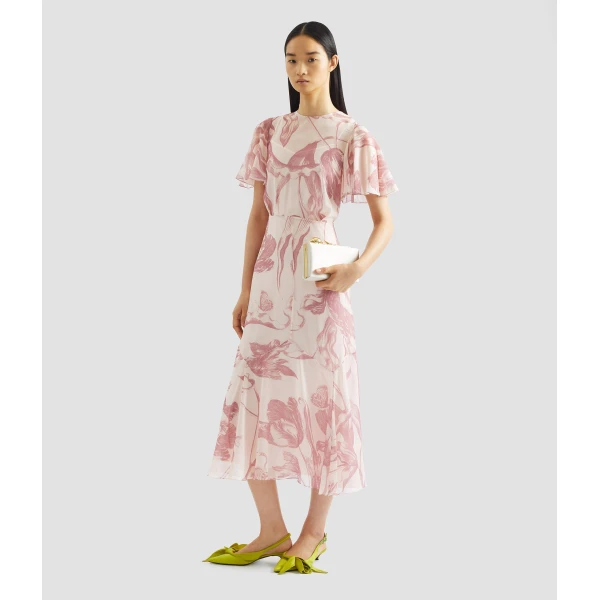 Erdem Floral Print Silk Voile Midi Dress - Dresses - British Romantic Luxury at Coveti