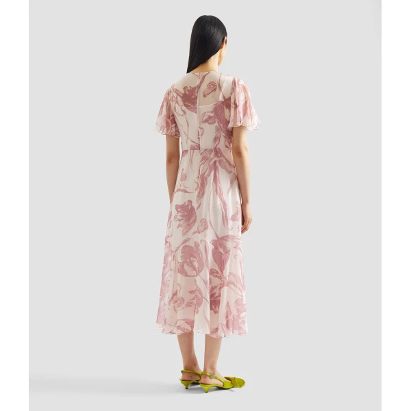 Erdem Floral Print Silk Voile Midi Dress - Dresses - British Romantic Luxury at Coveti