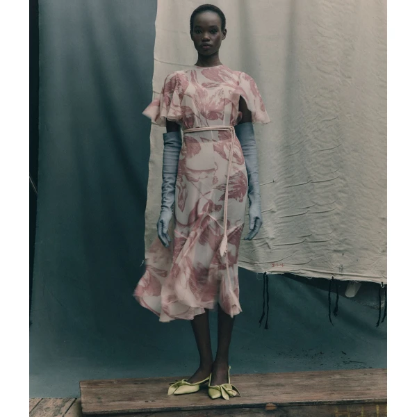 Erdem Floral Print Silk Voile Midi Dress - Dresses - British Romantic Luxury at Coveti
