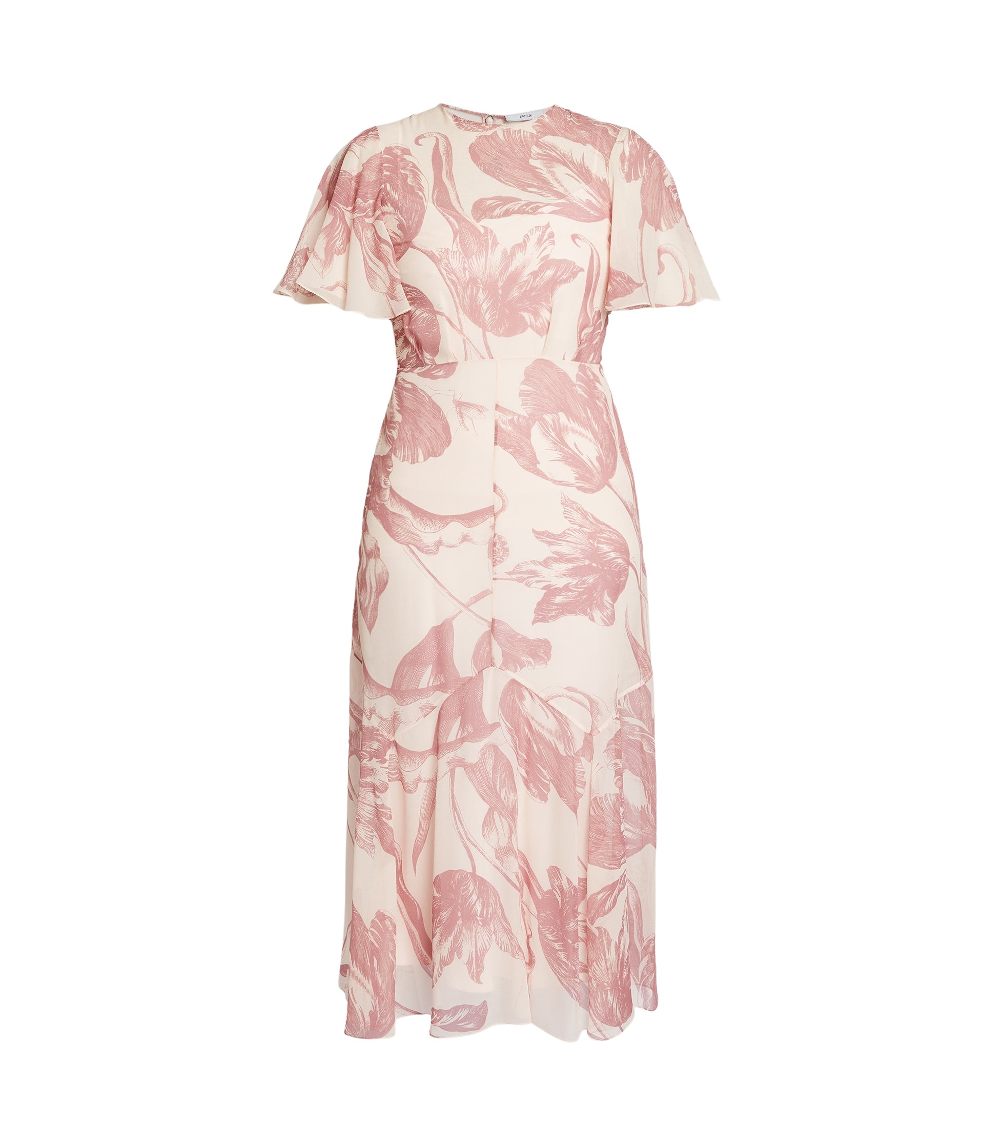 Erdem Floral Print Silk Voile Midi Dress