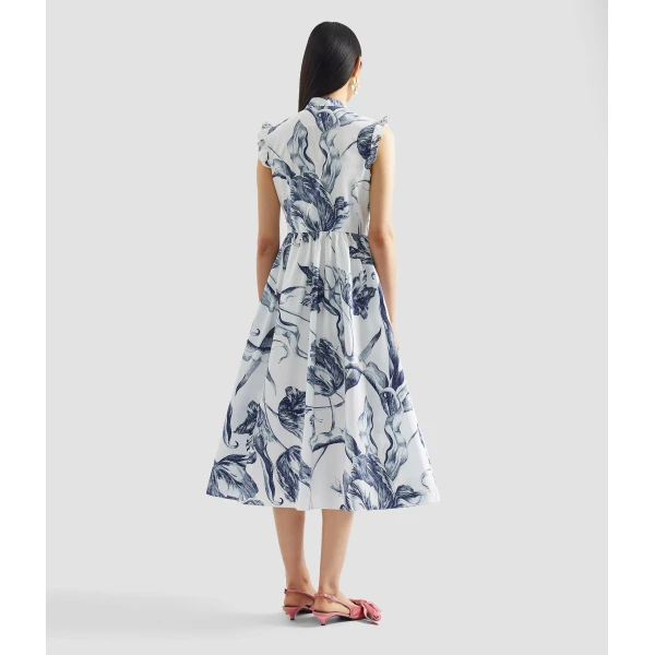 Erdem Floral Print Sleeveless Shirt Dress - Dresses - British Romantic Luxury at Coveti