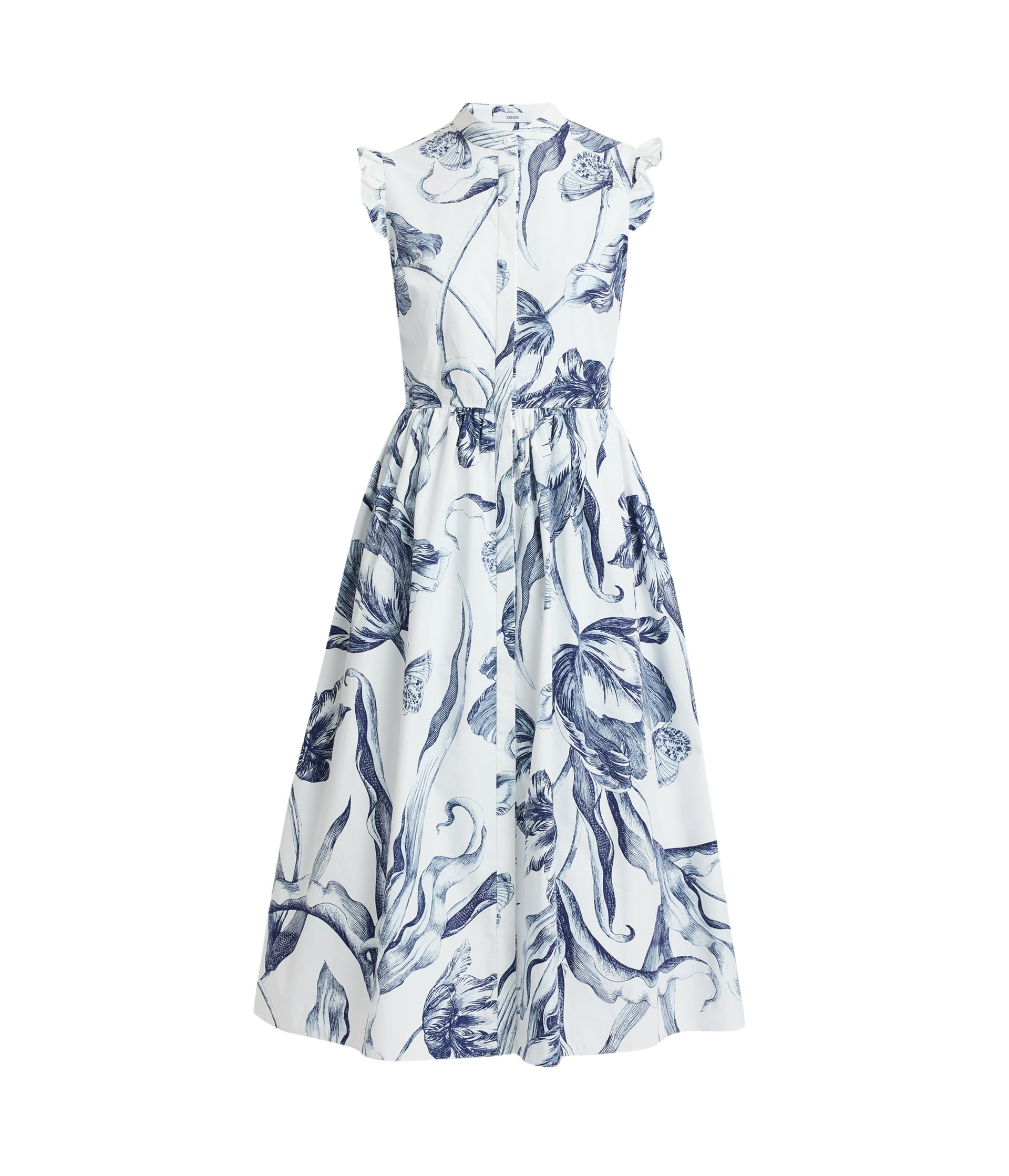 Erdem Floral Print Sleeveless Shirt Dress