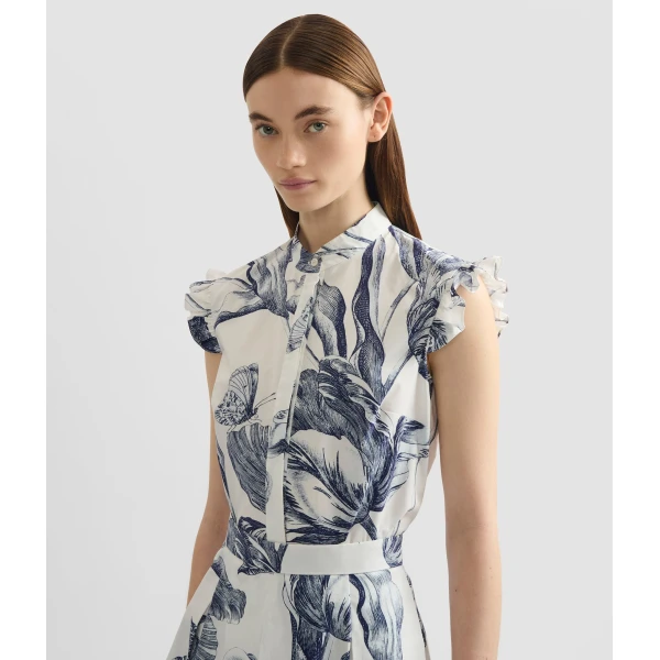 Erdem Floral Print Sleeveless Top - Tops - British Romantic Luxury at Coveti