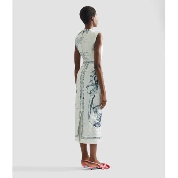 Erdem Floral Print Textured Satin Bodice Top - Tops - British Romantic Luxury at Coveti