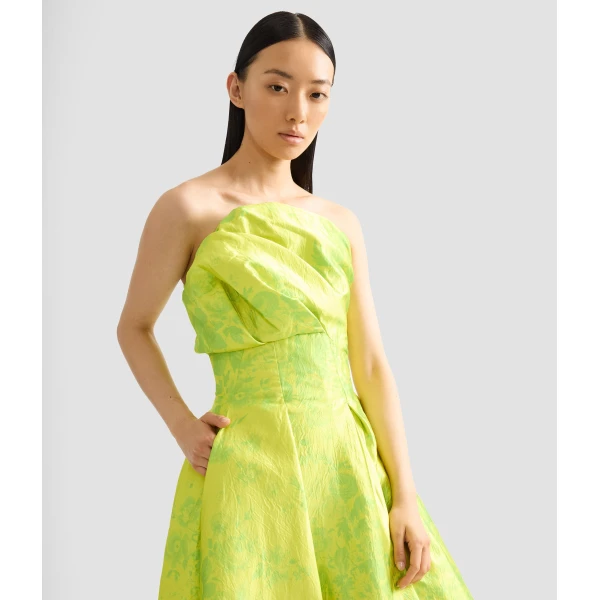 Erdem Floral Print Textured Satin Cloud Midi Dress - Dresses - British Romantic Luxury at Coveti