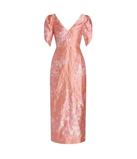 Erdem-Floral-Print-Textured-Satin-Midi-Pencil-Dress-coveti22887_nobg Erdem Floral Print Textured Satin Midi Pencil Dress - Dresses - British Romantic Luxury at Coveti
