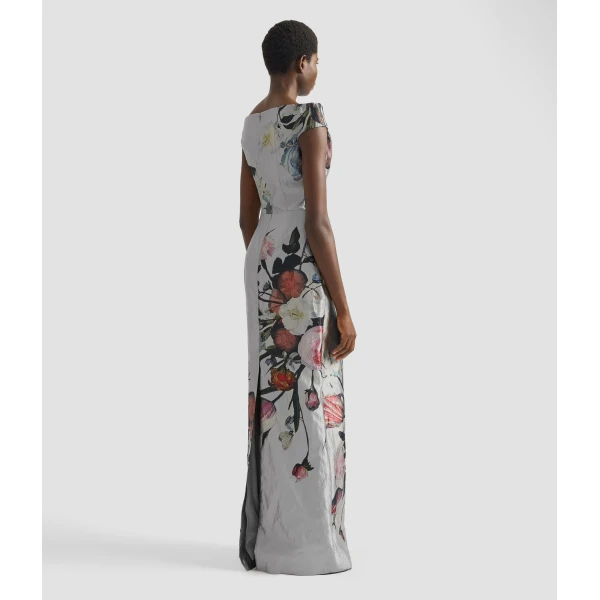 Erdem Floral Print Textured Satin Off The Shoulder Gown - Dresses - British Romantic Luxury at Coveti