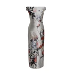 Erdem Floral Print Textured Satin Off The Shoulder Gown - Dresses - British Romantic Luxury at Coveti