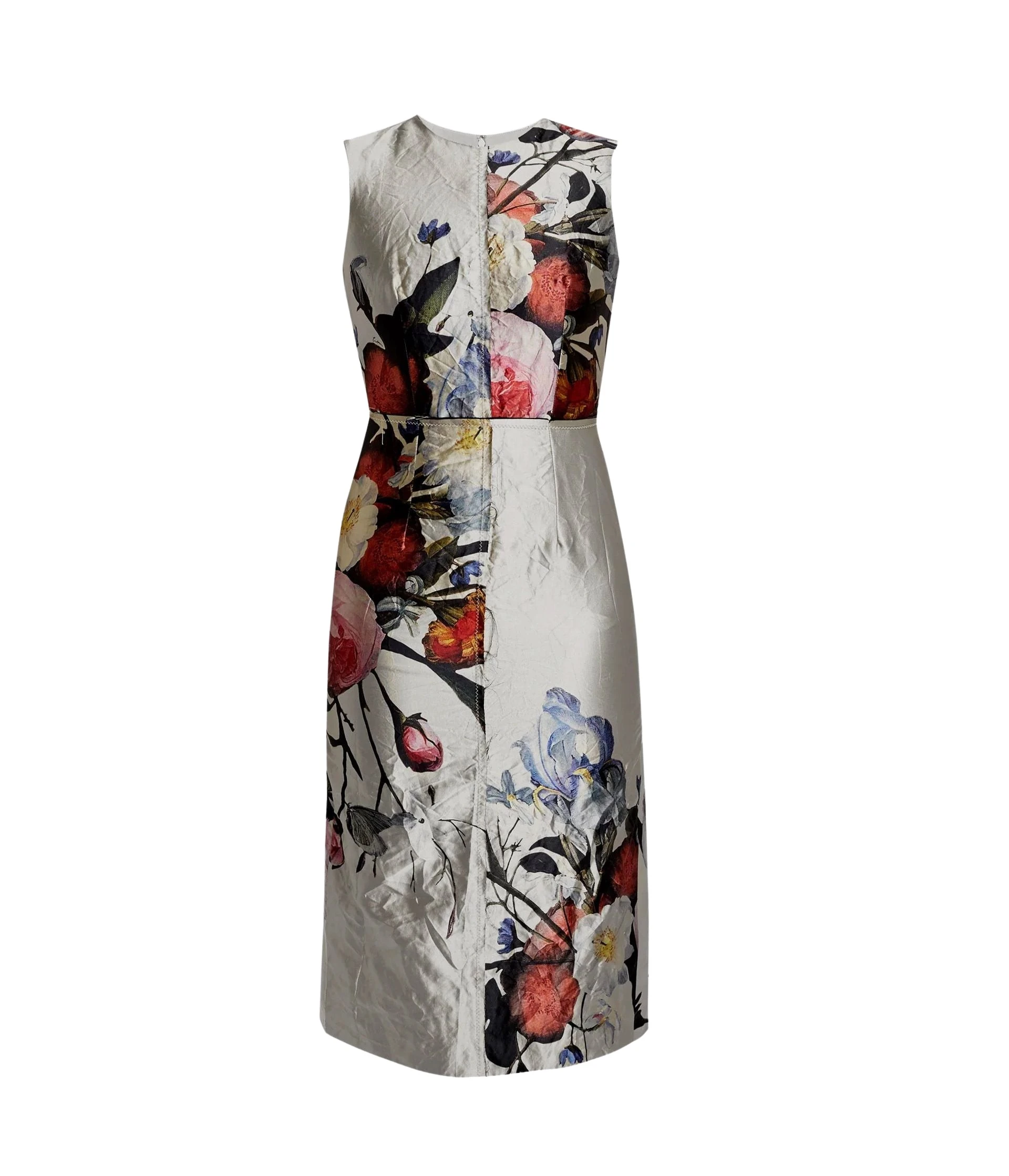 Erdem-Floral-Print-Textured-Satin-Sleeveless-Midi-Dress-coveti40117_nobg Erdem Floral Print Textured Satin Sleeveless Midi Dress - Dresses - British Romantic Luxury at Coveti