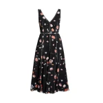 Erdem Floral Print Textured Twill Sleeveless Midi Dress - Dresses - British Romantic Luxury at Coveti