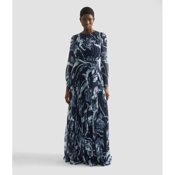 Erdem Floral Print Voile Long Sleeve Gown - Dresses - British Romantic Luxury at Coveti