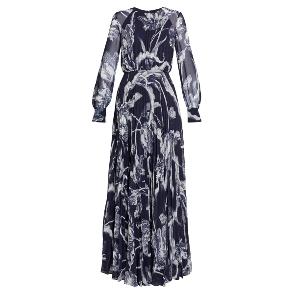 Erdem Floral Print Voile Long Sleeve Gown - Dresses - British Romantic Luxury at Coveti