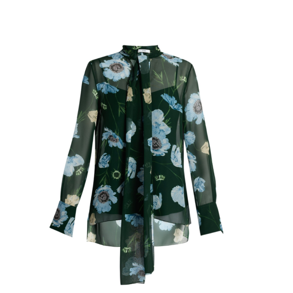 Erdem Floral Silk Voile Long Sleeve Shirt - Tops - British Romantic Luxury at Coveti