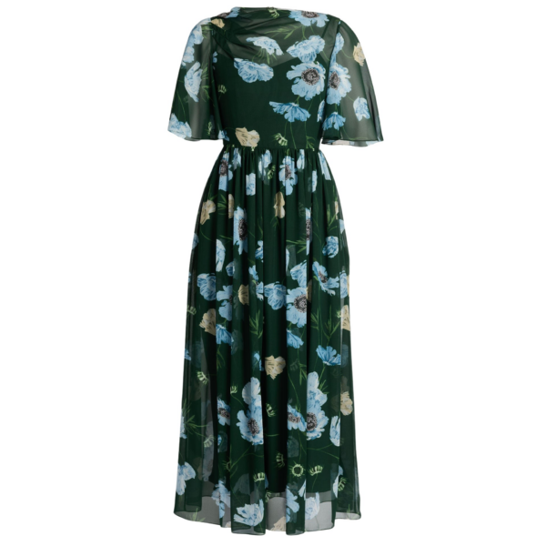 Erdem Floral Silk Voile Short Sleeve Midi Dress - Dresses - British Romantic Luxury at Coveti