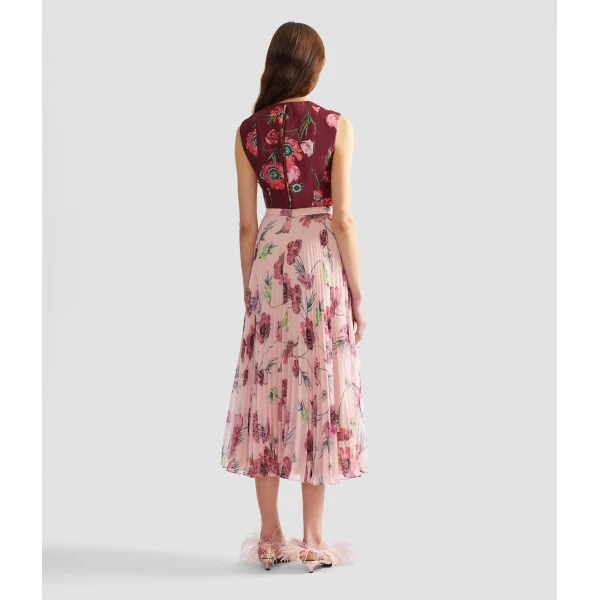 Erdem Floral Textured Satin Crop Top - Tops - British Romantic Luxury at Coveti
