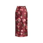 Erdem Floral Textured Satin Midi Pencil Skirt - Skirts - British Romantic Luxury at Coveti