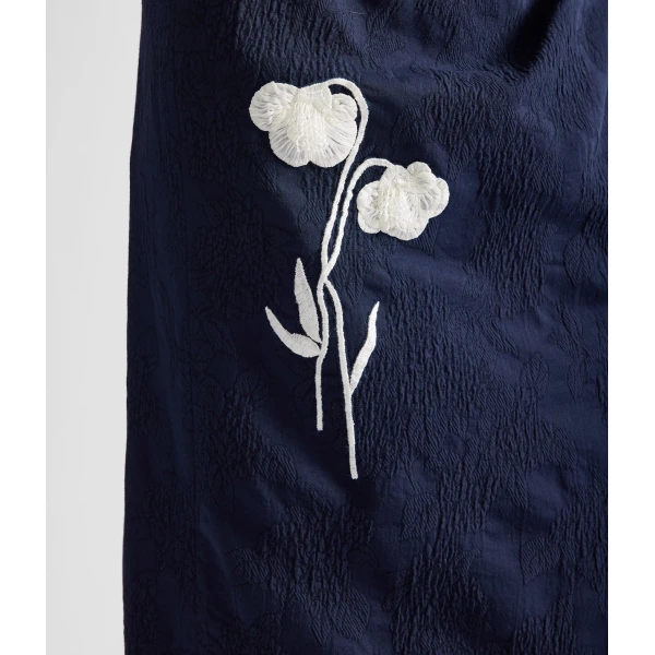 Erdem Flower Jacquard Draped Midi Dress - Dresses - British Romantic Luxury at Coveti