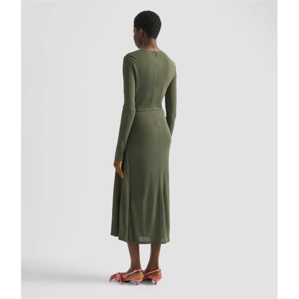 Erdem Fluid Crepe Jersey Long Sleeve Midi Dress - Dresses - British Romantic Luxury at Coveti