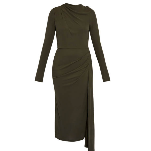 Erdem Fluid Crepe Jersey Long Sleeve Midi Dress - Dresses - British Romantic Luxury at Coveti