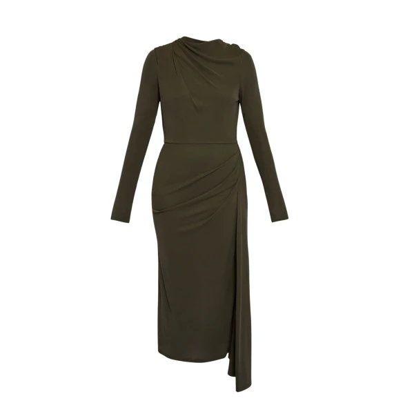 Erdem Fluid Crepe Jersey Long Sleeve Midi Dress - Dresses - British Romantic Luxury at Coveti