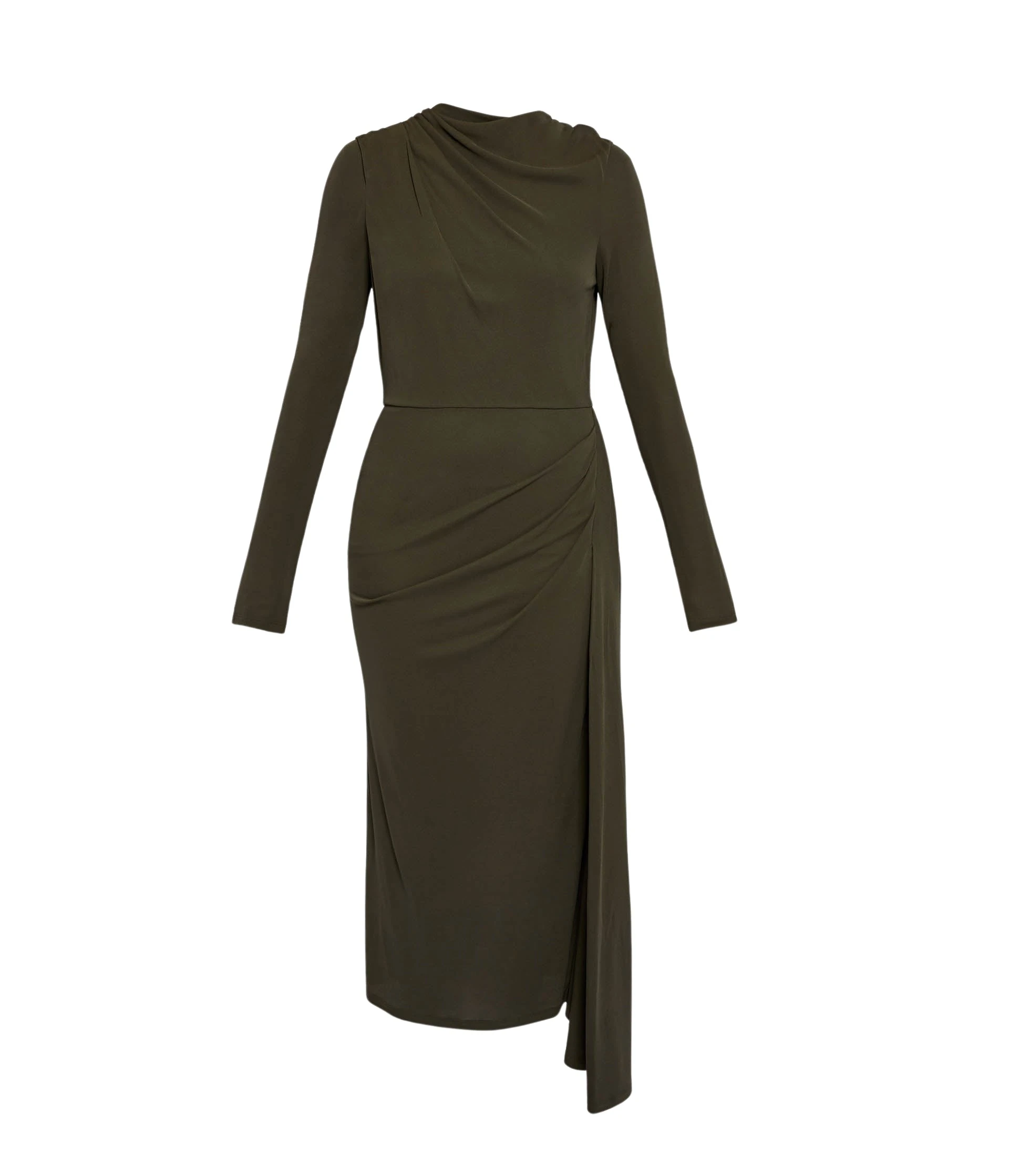 Erdem Fluid Crepe Jersey Long Sleeve Midi Dress - Dresses - British Romantic Luxury at Coveti