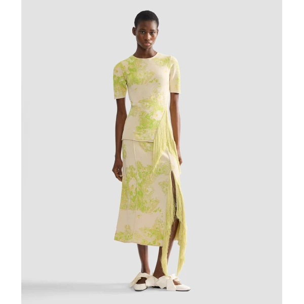 Erdem French Fray Midi Pencil Knit Skirt - Skirts - British Romantic Luxury at Coveti