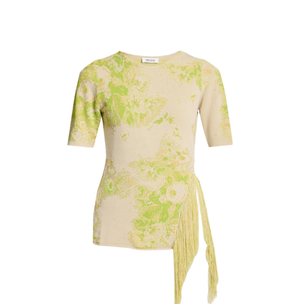 Erdem French Fray Short Sleeve Knit Top - Knitwear - British Romantic Luxury at Coveti