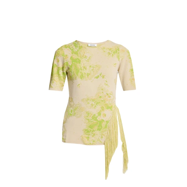 Erdem French Fray Short Sleeve Knit Top - Knitwear - British Romantic Luxury at Coveti