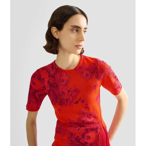 Erdem French Fray Short Sleeve Knit Top - Knitwear - British Romantic Luxury at Coveti