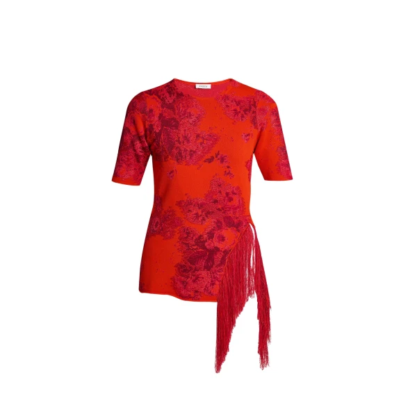 Erdem French Fray Short Sleeve Knit Top - Knitwear - British Romantic Luxury at Coveti
