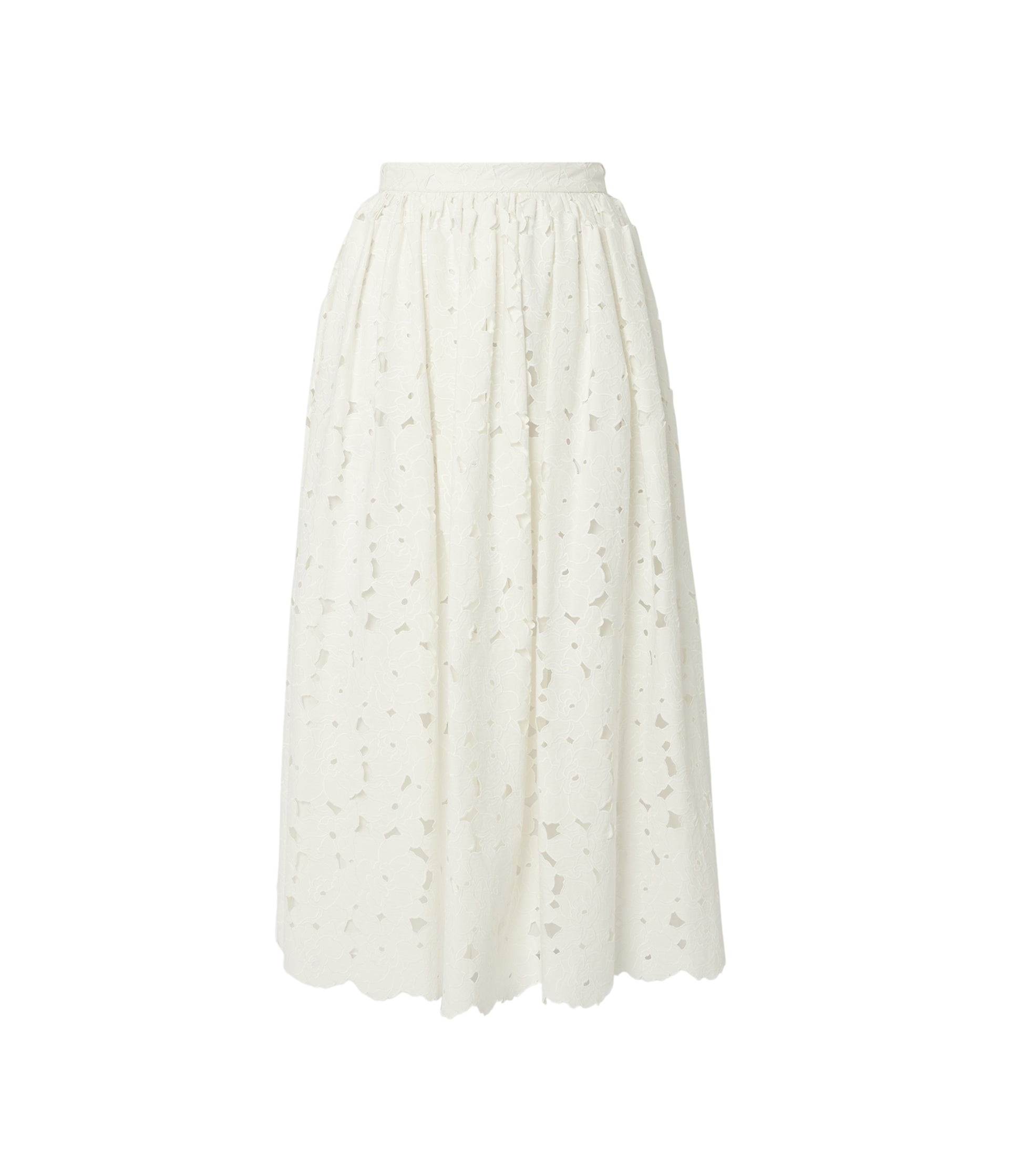 Erdem Gathered Midi Skirt - Skirts - British Romantic Luxury at Coveti