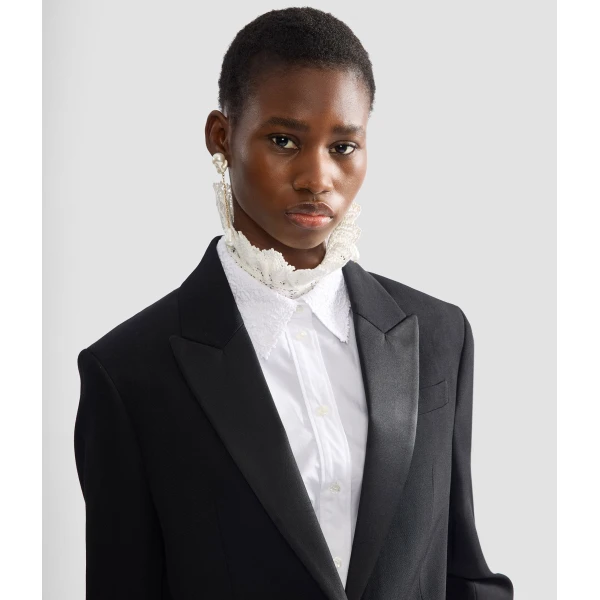 Erdem Grain De Poudre Single Breasted Blazer - Jackets - British Romantic Luxury at Coveti