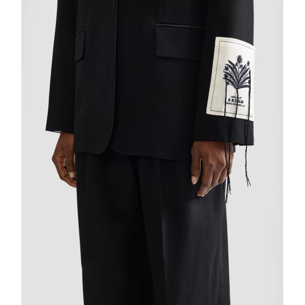 Erdem Grain De Poudre Single Breasted Blazer - Jackets - British Romantic Luxury at Coveti