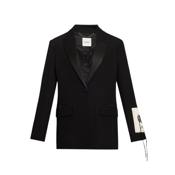 Erdem Grain De Poudre Single Breasted Blazer - Jackets - British Romantic Luxury at Coveti