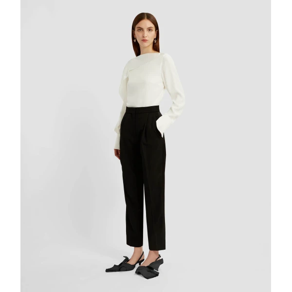 Erdem Grain De Poudre Tailored Trousers - Pants - British Romantic Luxury at Coveti
