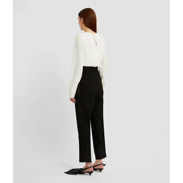 Erdem Grain De Poudre Tailored Trousers - Pants - British Romantic Luxury at Coveti