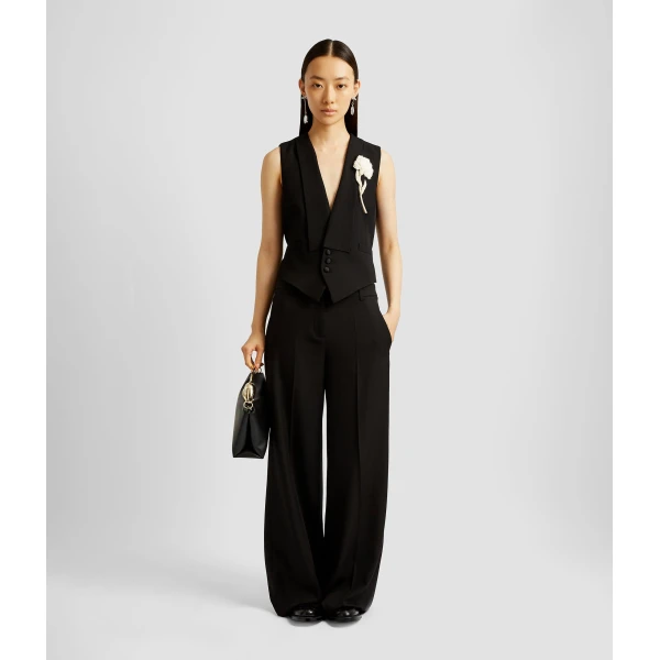 Erdem Grain De Poudre Tailored Waistcoat - Tops - British Romantic Luxury at Coveti