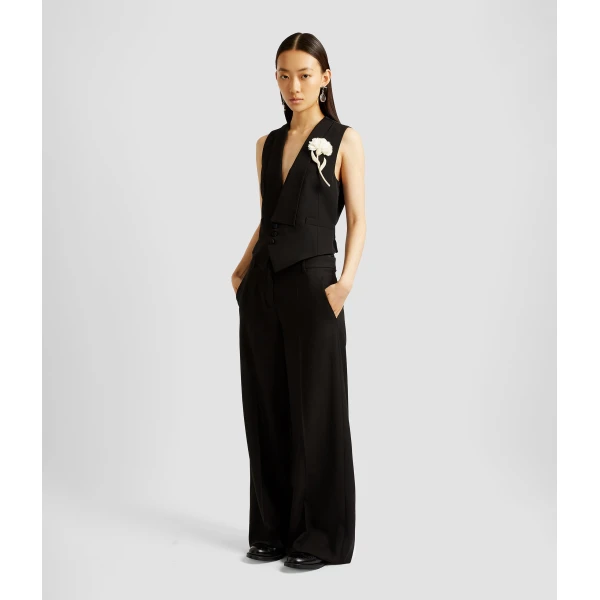 Erdem Grain De Poudre Tailored Waistcoat - Tops - British Romantic Luxury at Coveti