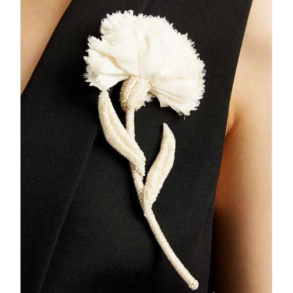 Erdem Grain De Poudre Tailored Waistcoat, view 6