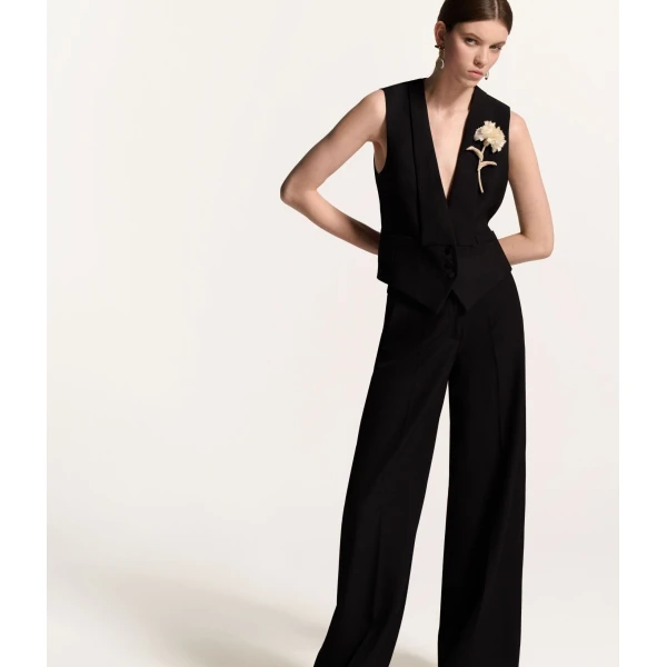 Erdem Grain De Poudre Tailored Waistcoat - Tops - British Romantic Luxury at Coveti
