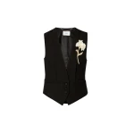 Erdem Grain De Poudre Tailored Waistcoat - Tops - British Romantic Luxury at Coveti