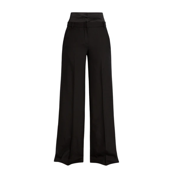 Erdem Grain De Poudre Wide Leg Trouser - Pants - British Romantic Luxury at Coveti