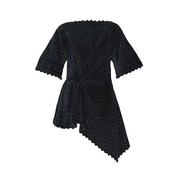 Erdem Guipure Lace Short Sleeve Blouse - Tops - British Romantic Luxury at Coveti