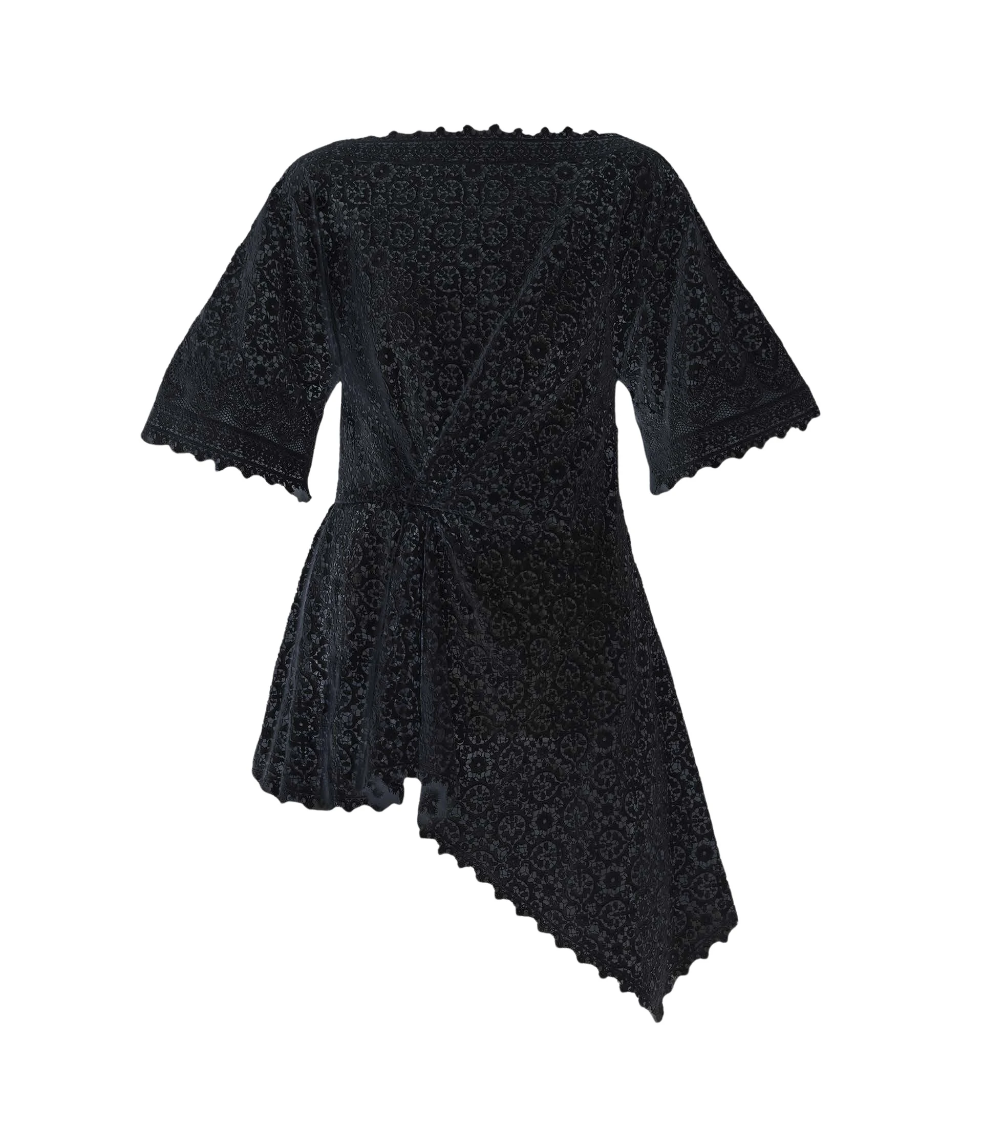 Erdem-Guipure-Lace-Short-Sleeve-Blouse-coveti-241546_nobg Erdem Guipure Lace Short Sleeve Blouse - Tops - British Romantic Luxury at Coveti